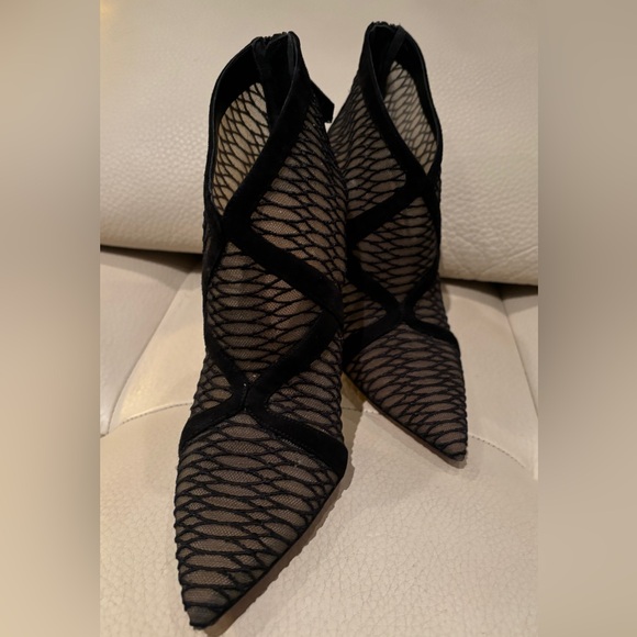 Aquazzura black bootie, black mesh. Size 38. - Picture 2 of 9